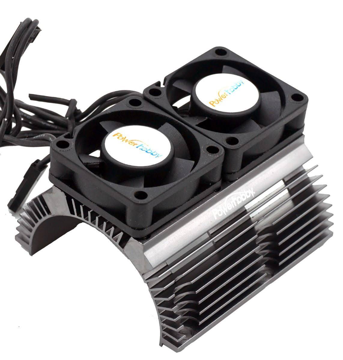 Power Hobby PHBPH1289GUN Heat Sink with Twin Turbo High Speed Cooling Fans