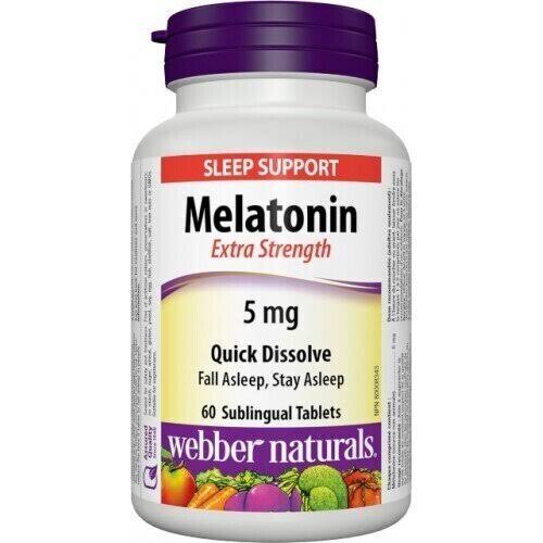 Webber Naturals Extra Strength Melatonin Supplement - 5mg, 60ct