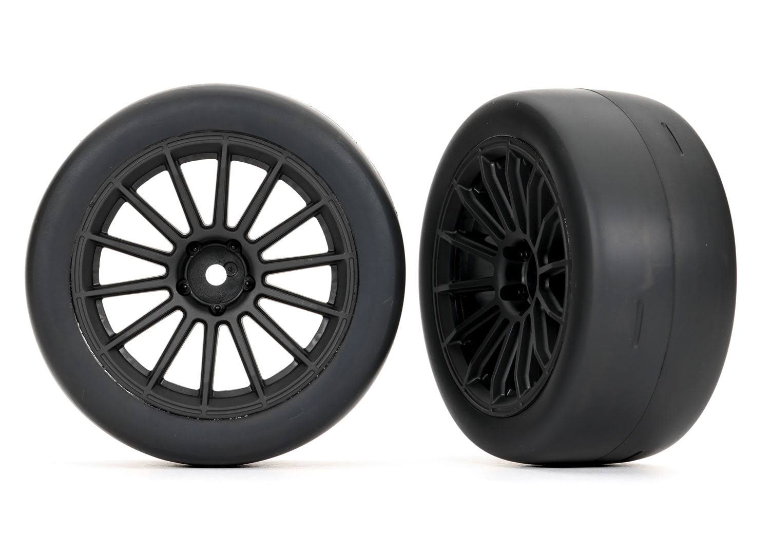 Traxxas 9374 - Multi-spoke Black Wheels / 2.0" Ultra-Wide Tires
