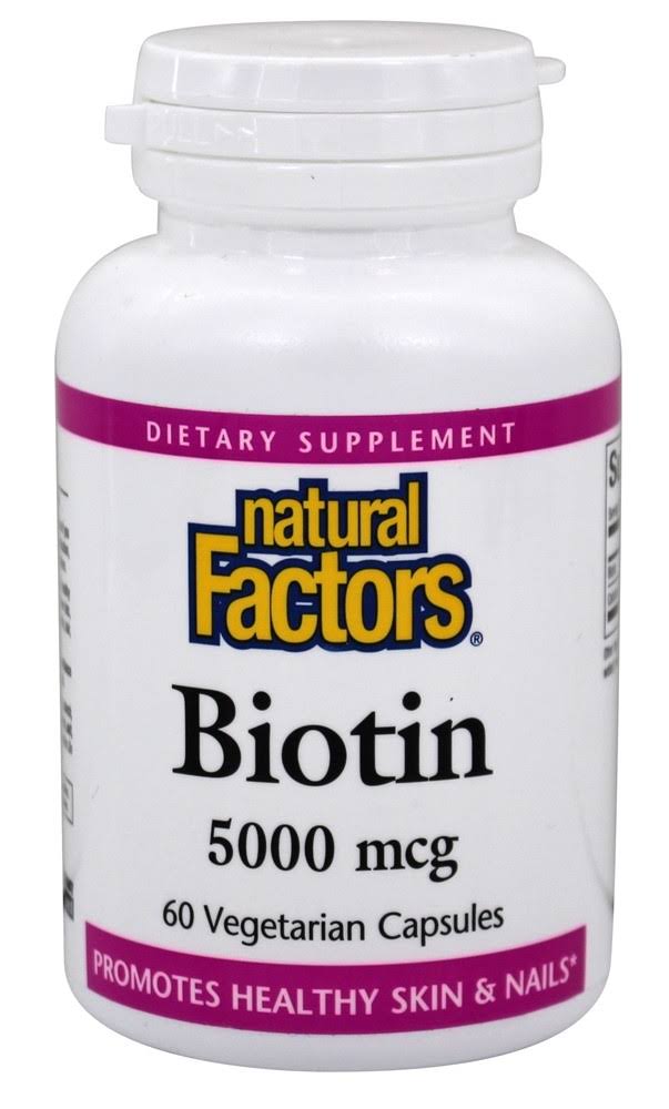 Natural Factors Biotin Dietary Supplement - 60 Capsules