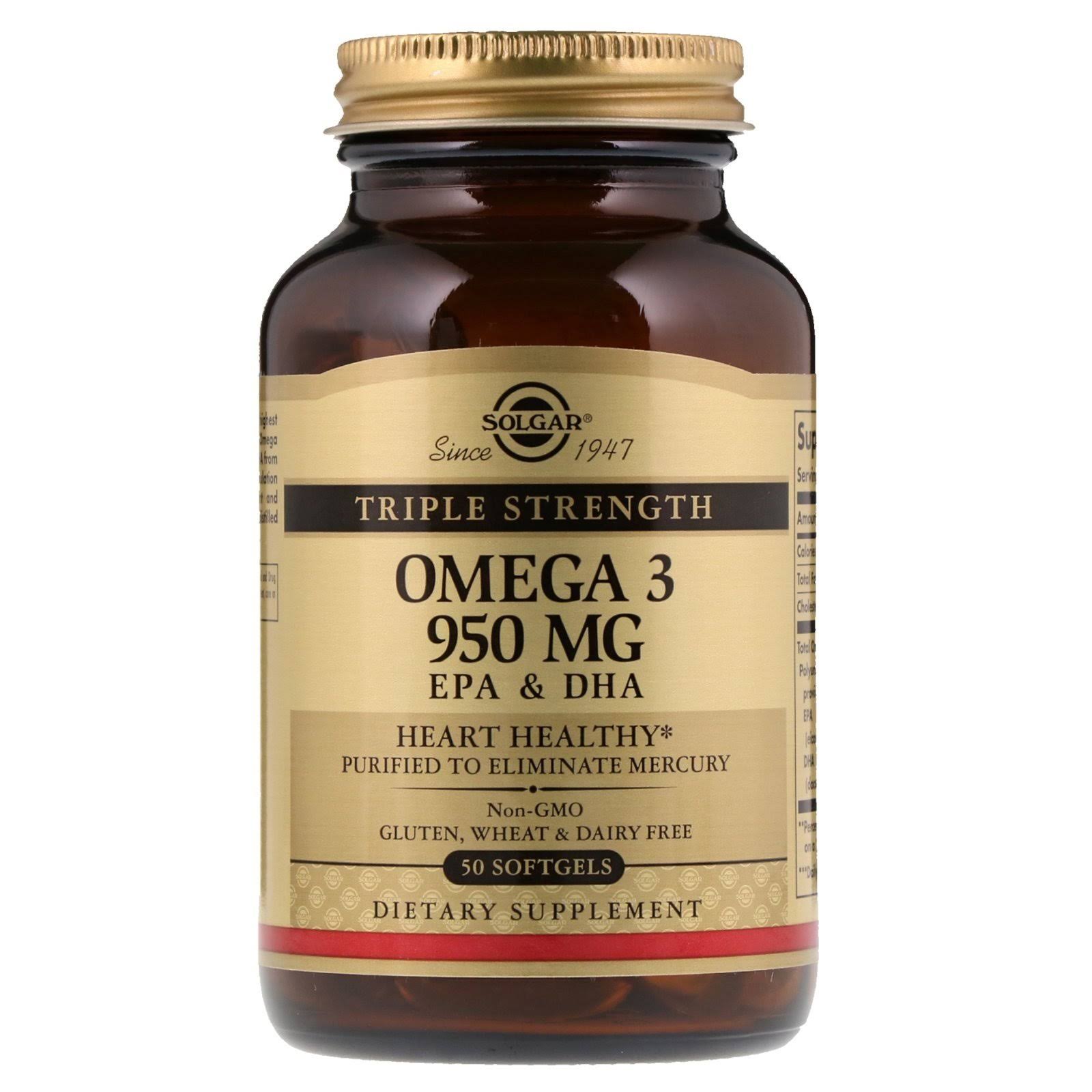 Solgar Omega 3 Dietary Supplement - 50 Softgels
