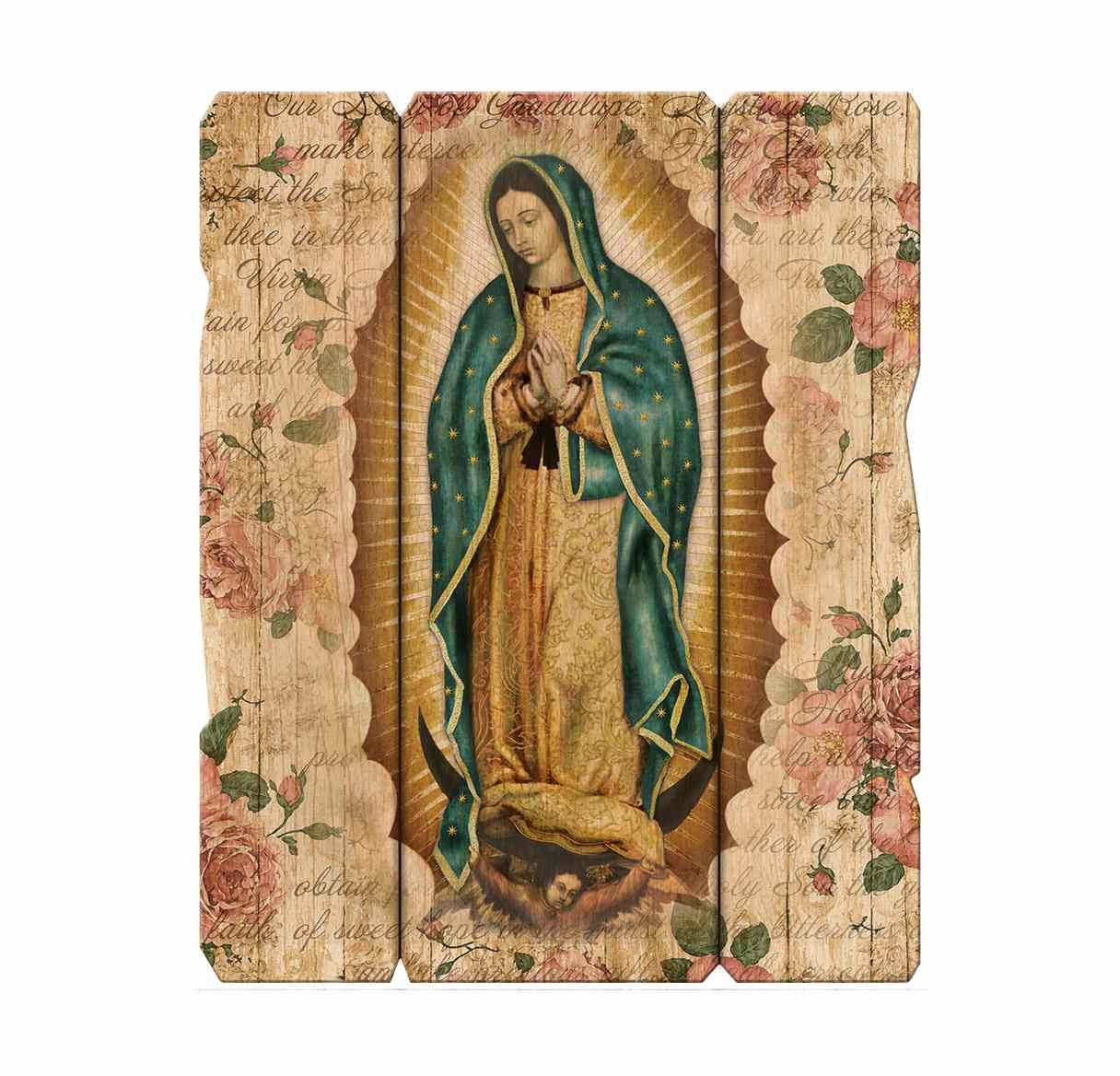Our Lady of Guadalupe Wood Wall Plaque