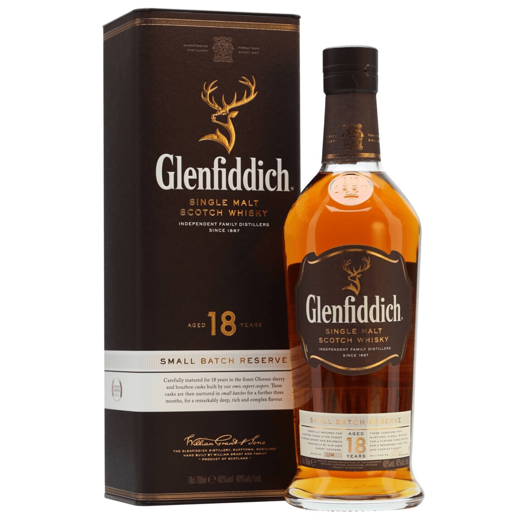 Glenfiddich 18 Year Single Malt Scotch Whiskey - 750 ml bottle