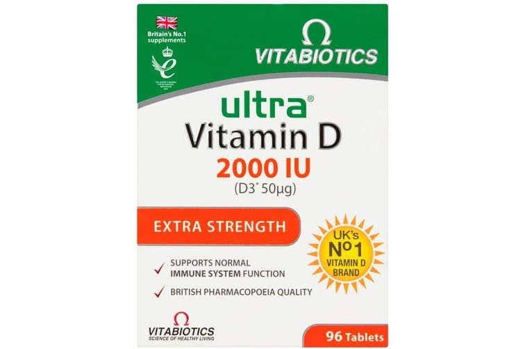 Vitabiotics Ultra Vitamin D 2000 IU Extra Strength Supplement - 96ct