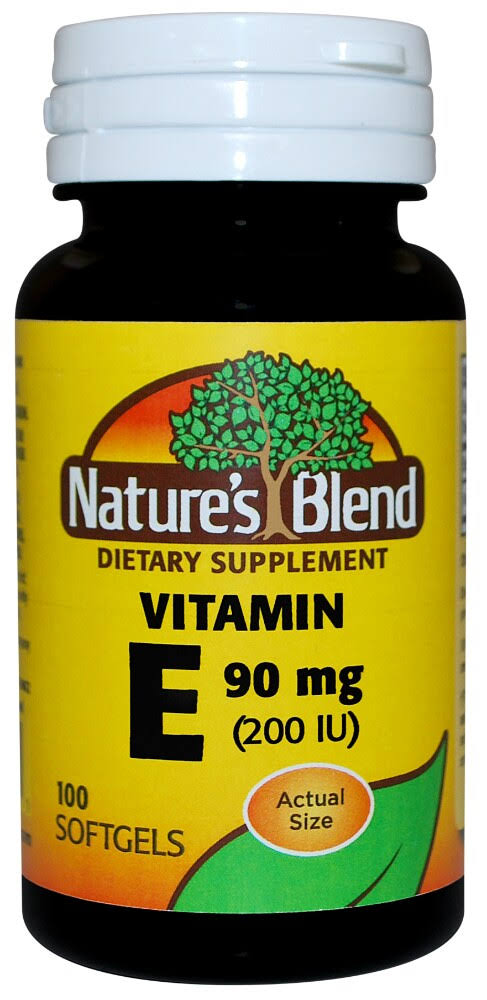Nature's Blend Vitamin E Soft Gels 100 Caps 200 IU