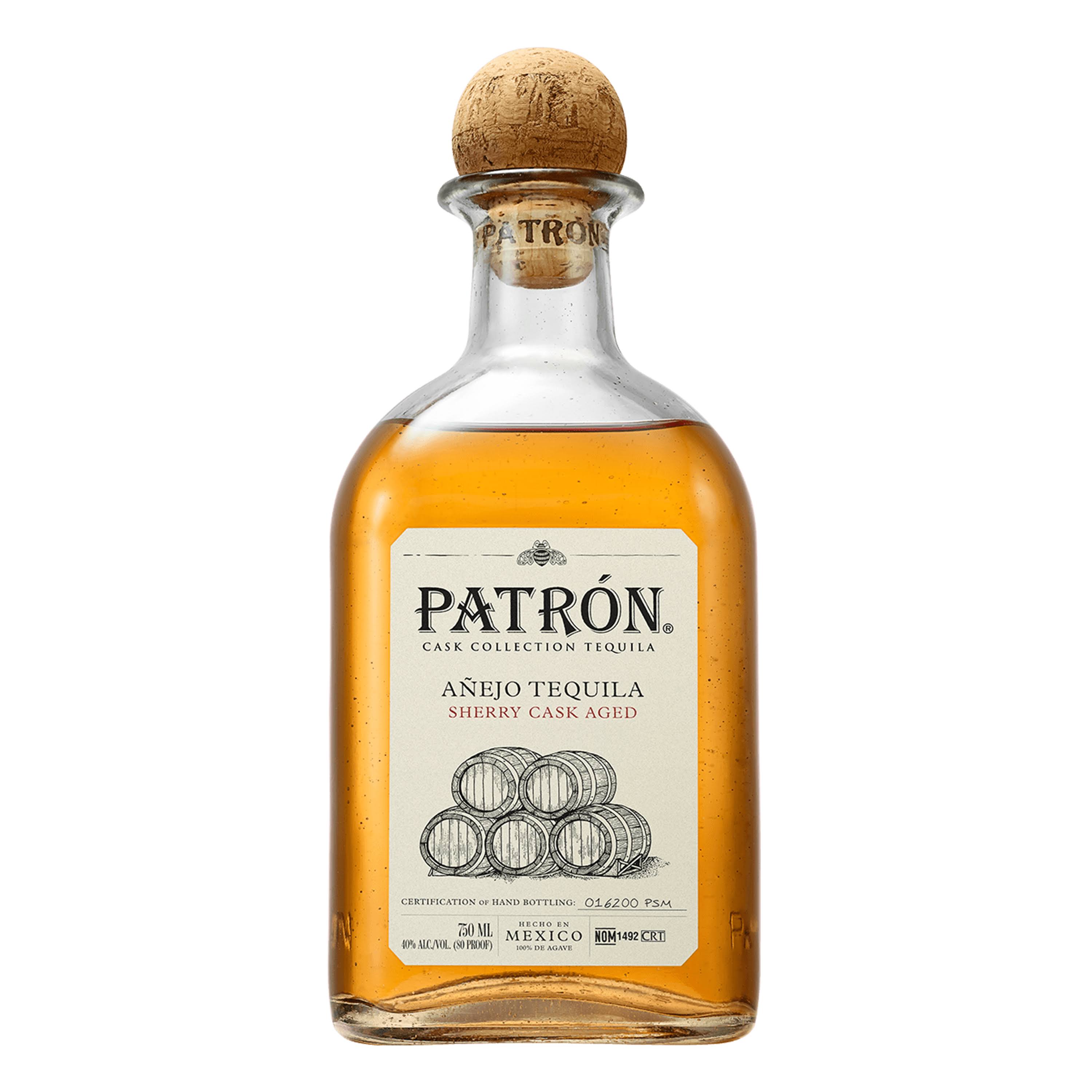 Patron Cask Collection Tequila, Anejo, Sherry Cask Aged - 750 ml