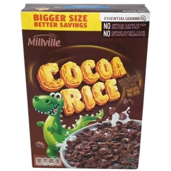 Millville Sweetened Naturally Chocolate Flavored Cocoa Rice Cereal