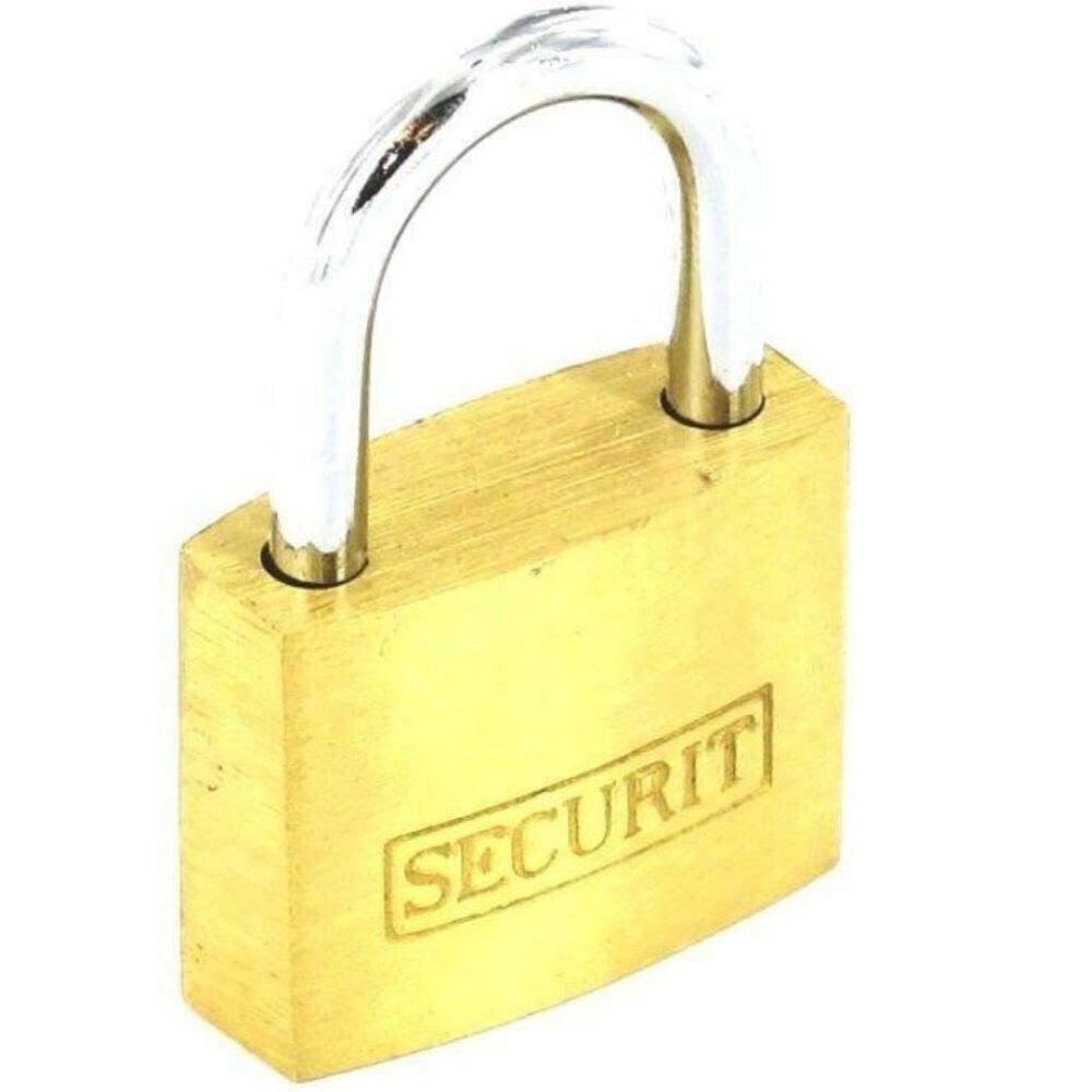 Securit 20mm Brass Padlock with 3 Keys