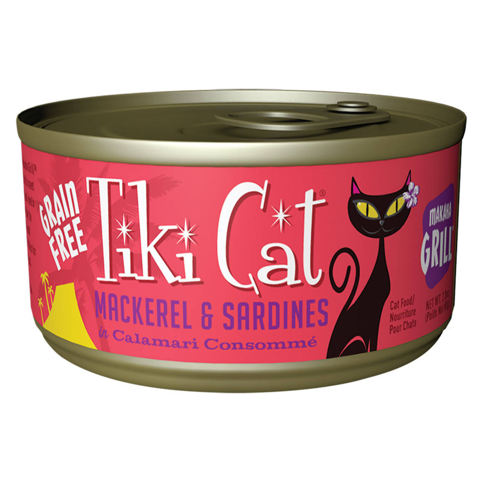 Tiki Cat Wet Cat Food - Makaha Grill Mackerel & Sardines - Individual 2.8 oz.