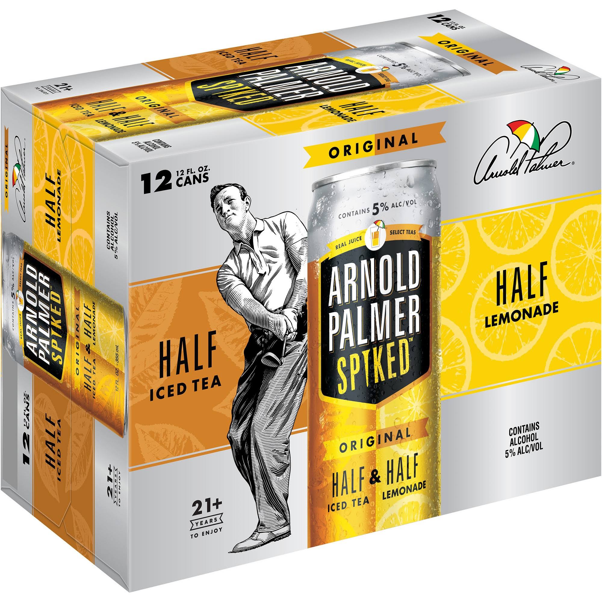 Arnold Palmer Spiked Beer, Half Iced Tea, Half Lemonade, Original - 12 pack, 12 fl oz cans