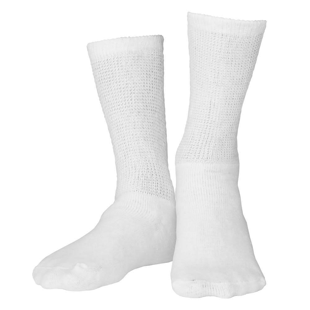 Truform Diabetic Socks - White, Medium