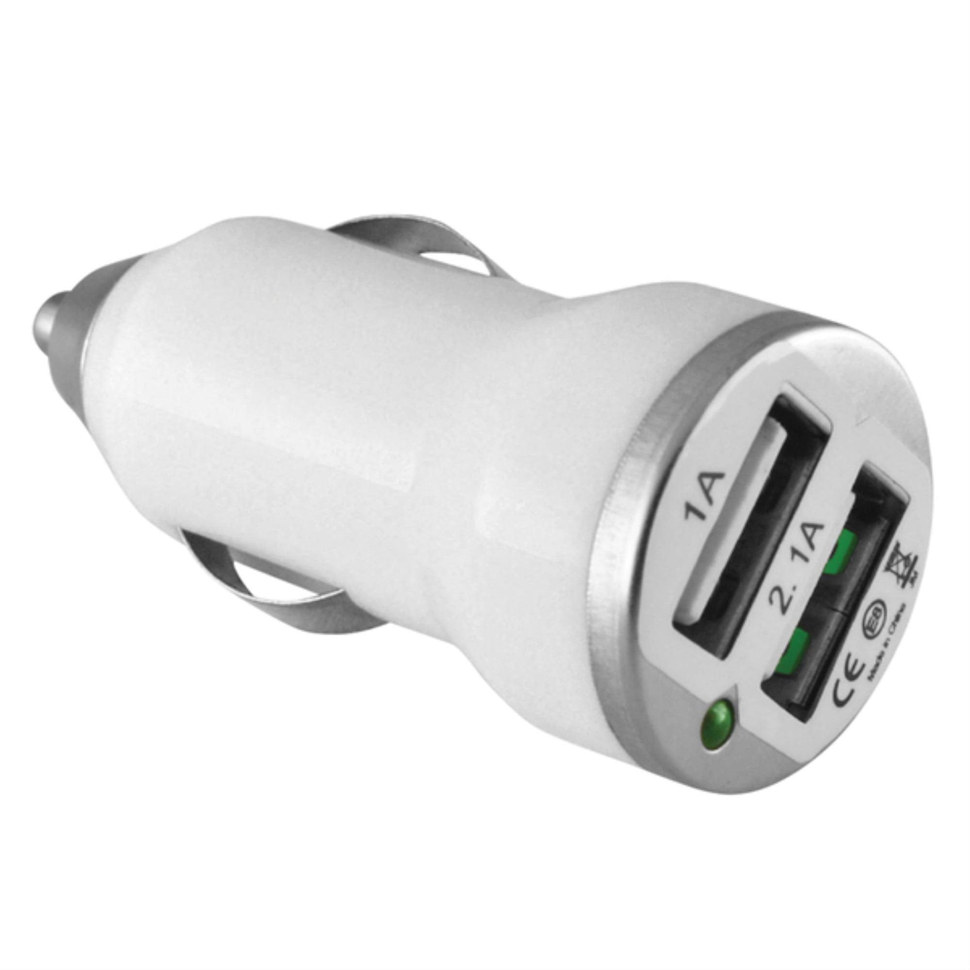 Ematic Ecc08wh 2.1-Amp 2-Port USB-A Car Charger (White)