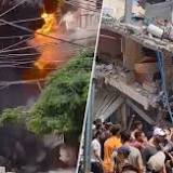 Cameraploeg filmt instortend gebouw na raketinslag in Gaza
