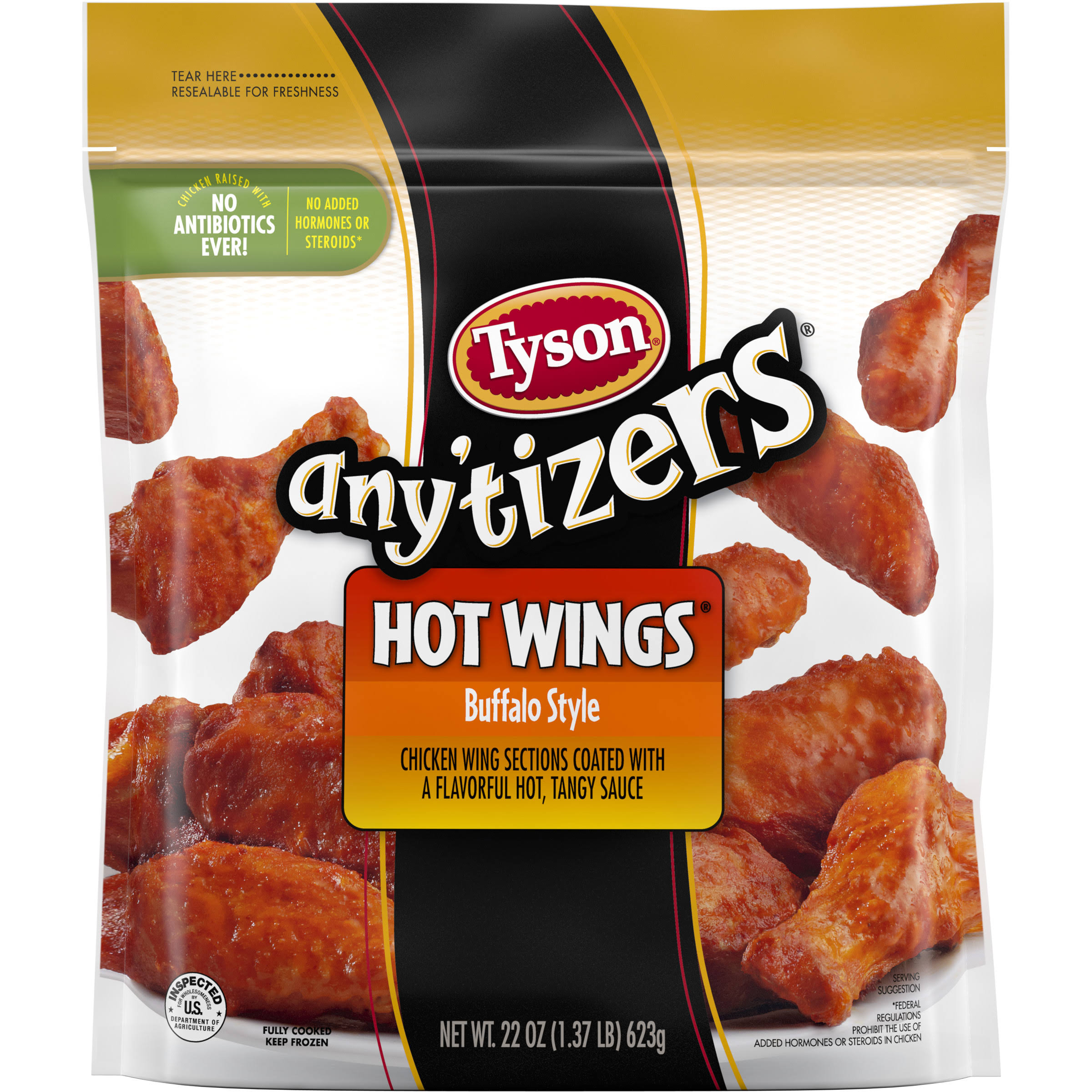 Tyson Any'tizers Hot Wings, Buffalo Style - 22 oz
