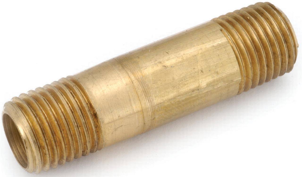 Anderson Metals Pipe Nipple - Brass, 1/4" X 2 1/2"