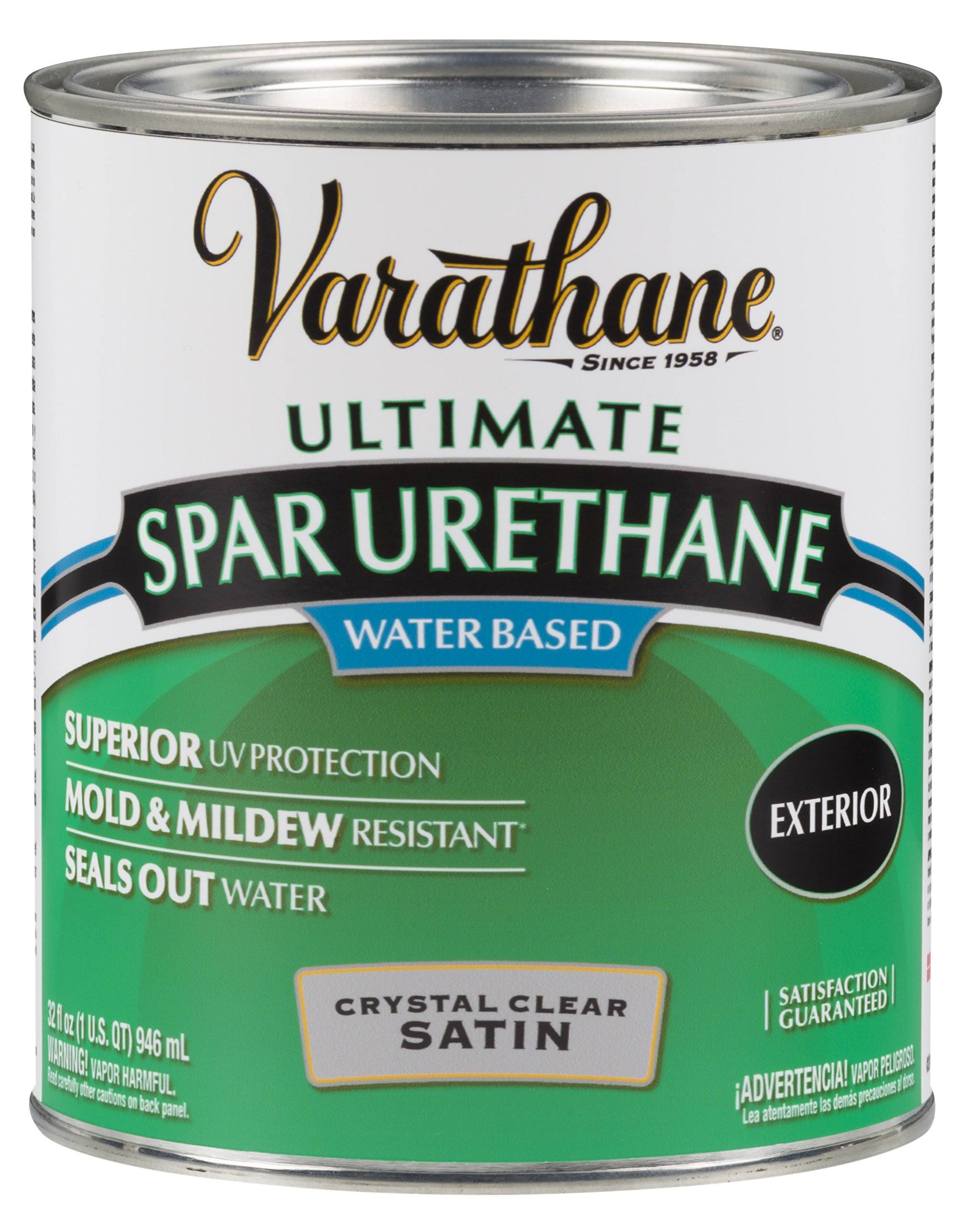 Rust-Oleum Varathane Classic Clear Water Based Outdoor Spar Urethane - Satin Finish