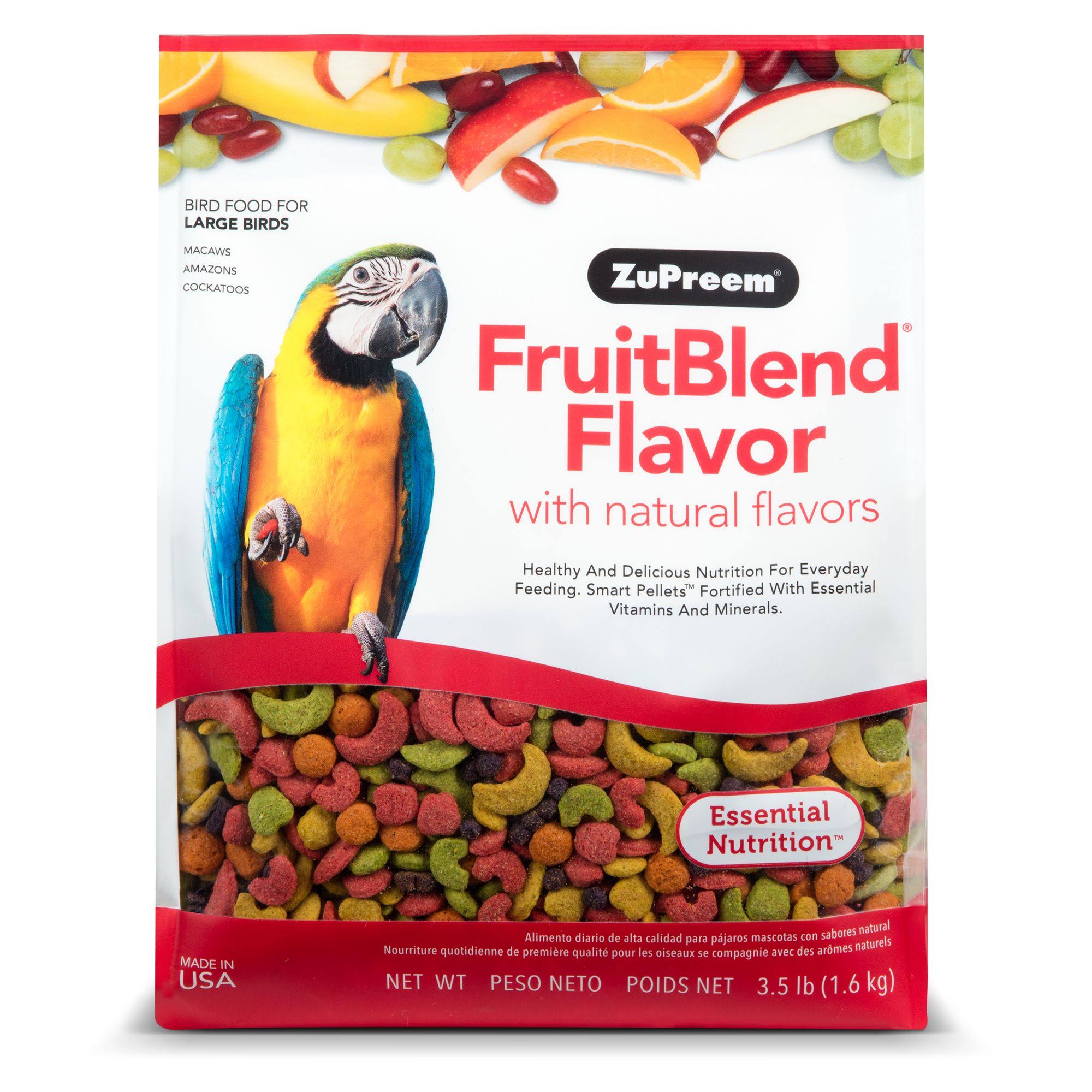 ZuPreem Fruit Blend Bird Food Large Parrot - 3.5lb