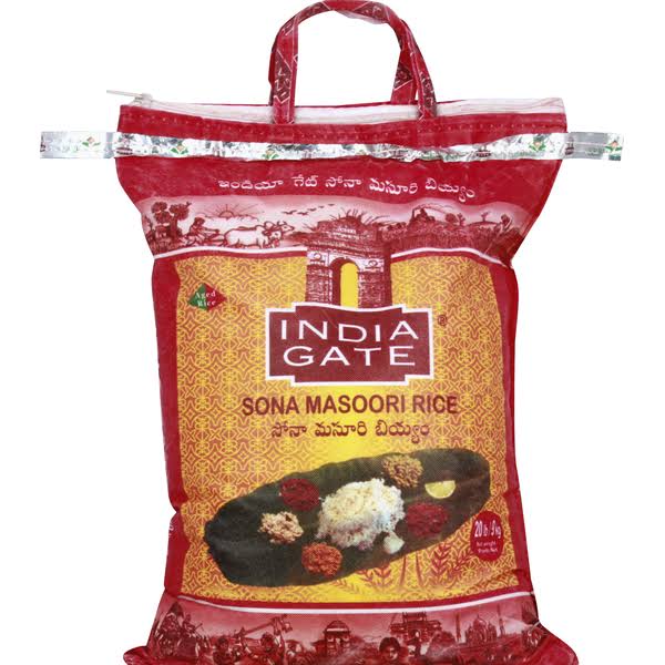 India Gate Sona Masoori Rice 20lb (9kg)