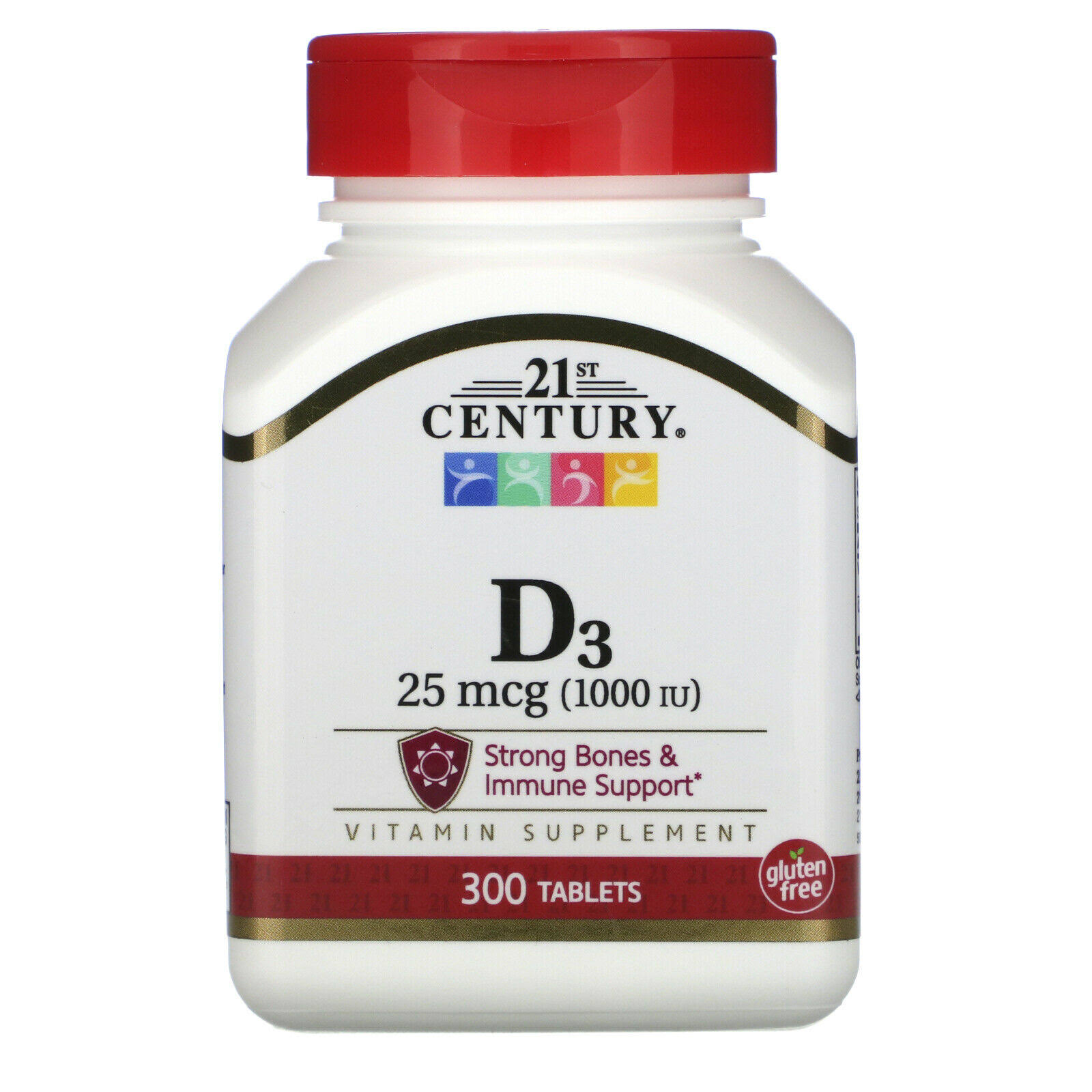 21st Century D-1000 IU Vitamin Supplement - 300 Tablets