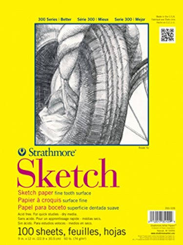 Strathmore 300 Series Sketch Paper Pad - 100 Sheets, 9" x 12"