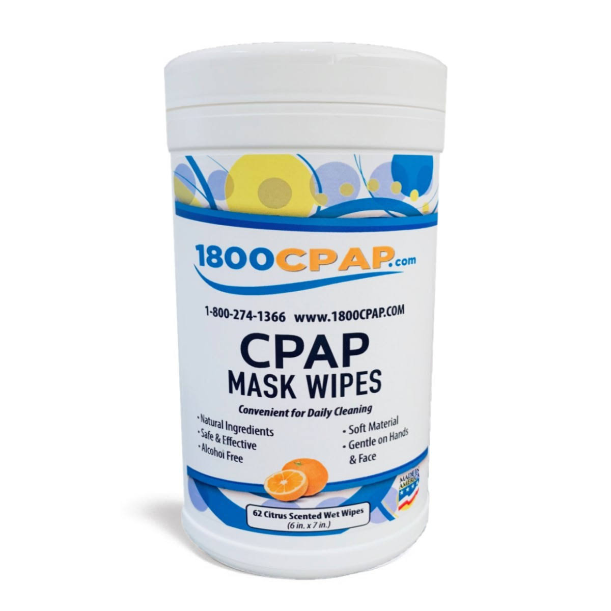CPAP Cleaning Mask Wipes by 1800CPAP - Unscented