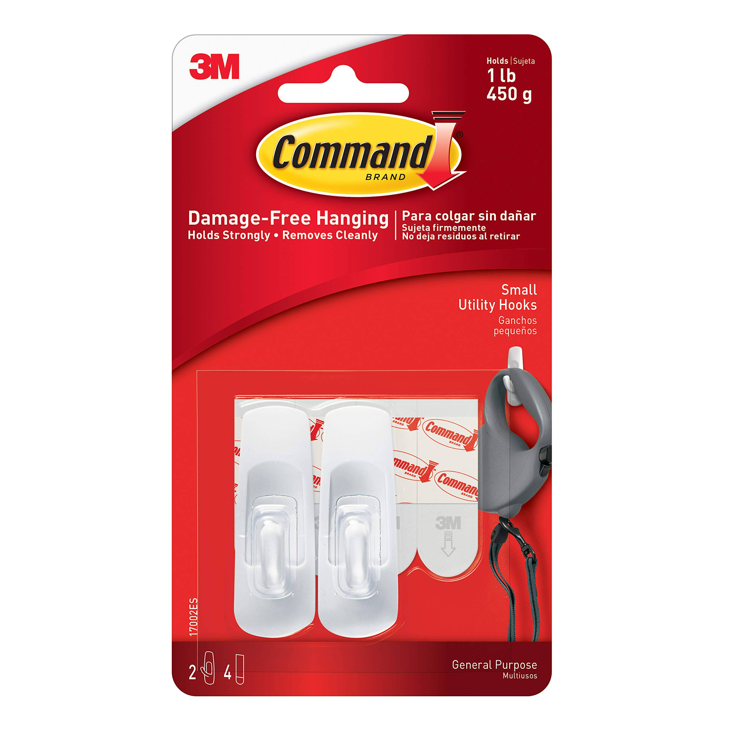 3M Company Command Adhesive Reusable Small Hooks - Pack of 2