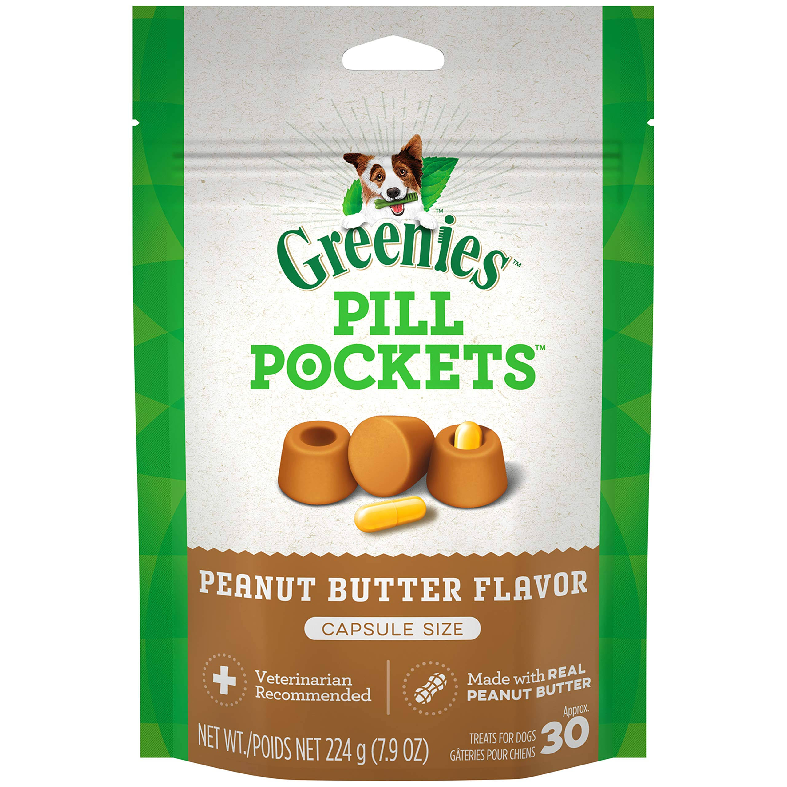 Greenies Pill Pockets Treats for Dogs Real Peanut Butter -- 7.9 oz