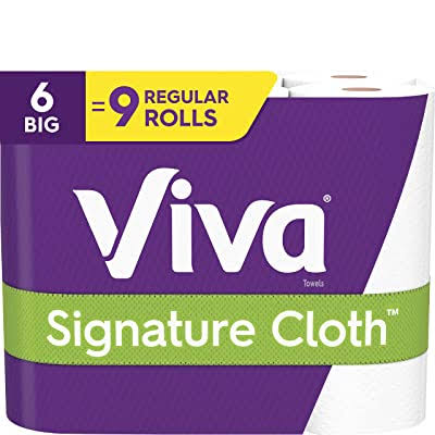 Viva Viva Signature Cloth Paper Towels, White, Big Roll, 6 Rolls, 6