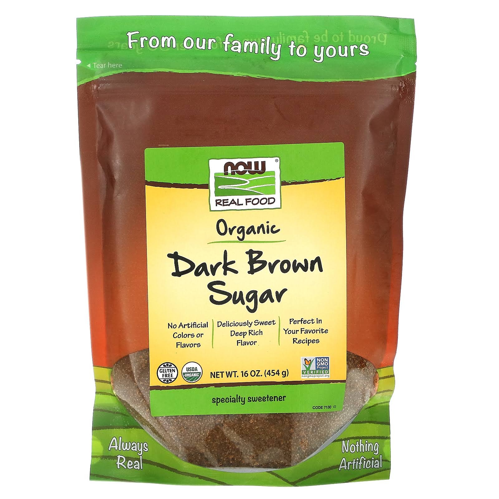 Now Foods - Organic Dark Brown Sugar - 16 oz.