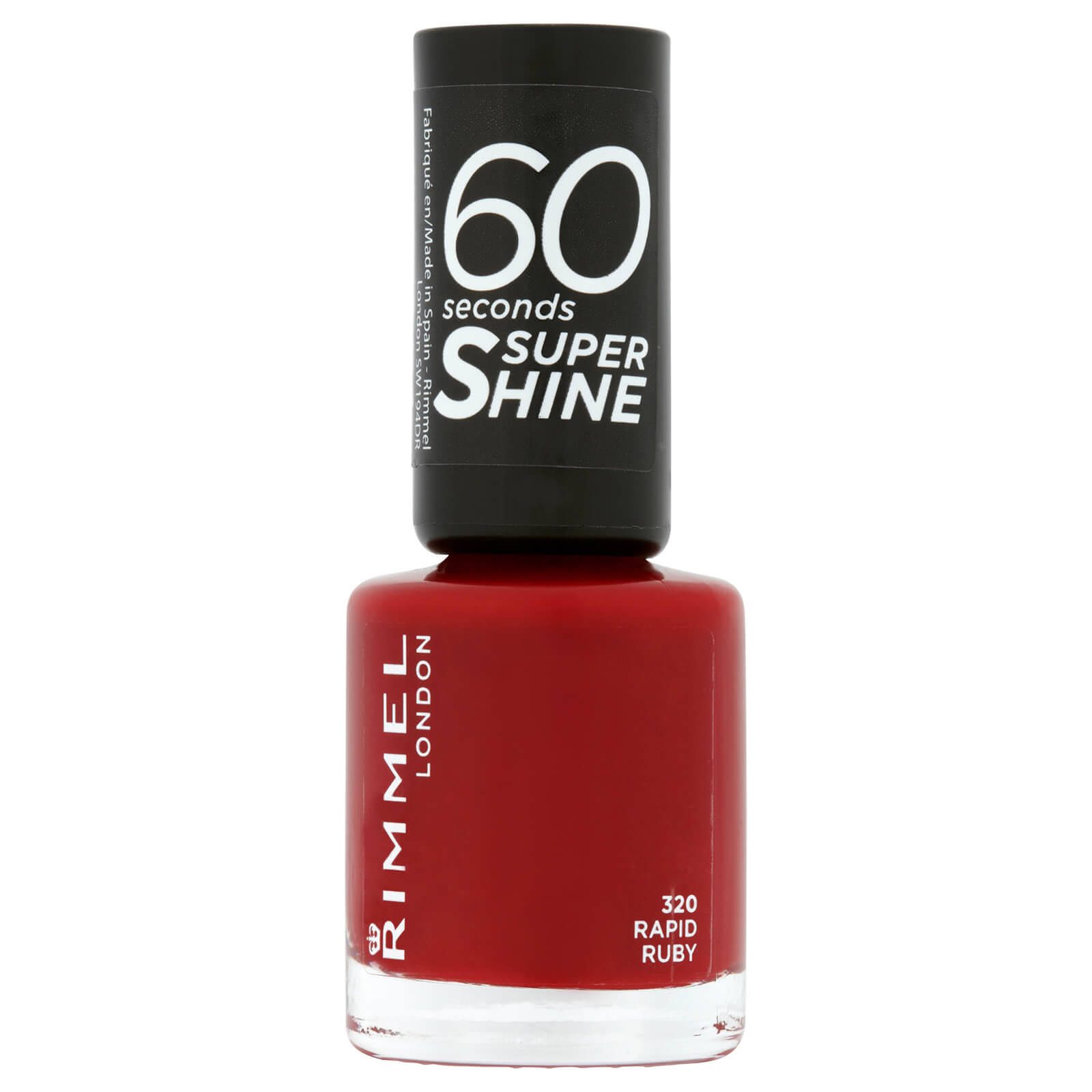 Rimmel London 60 Seconds Super Shine Nail Polish - 320 Rapid Ruby, 8ml