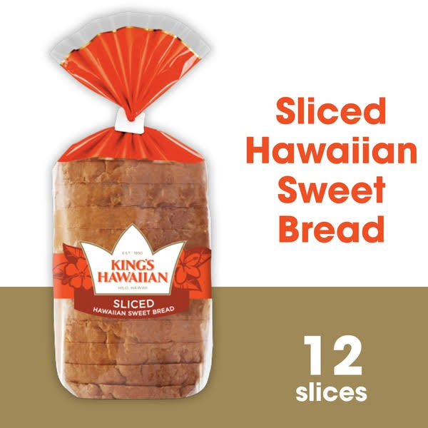King's Hawaiian Bread, Hawaiian Sweet, Sliced - 16 oz