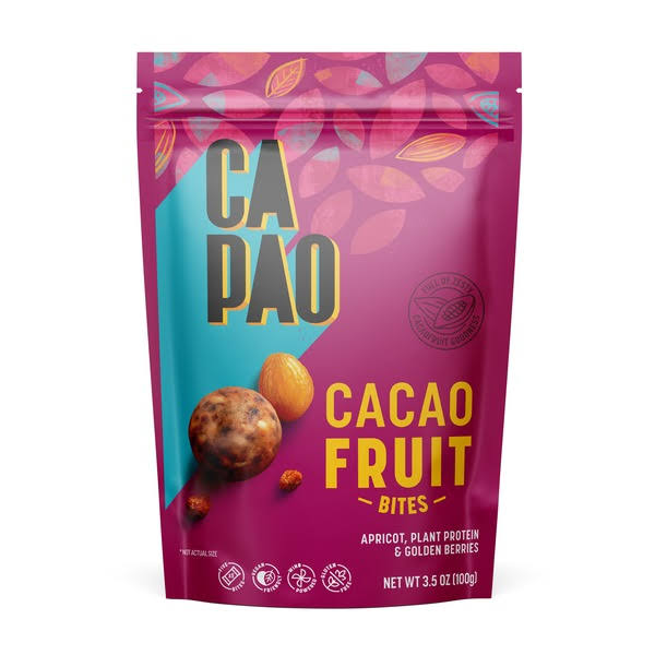 CAPAO Apricot, Plant Protein & Berries Cacaofruit Bites - 3.5 oz