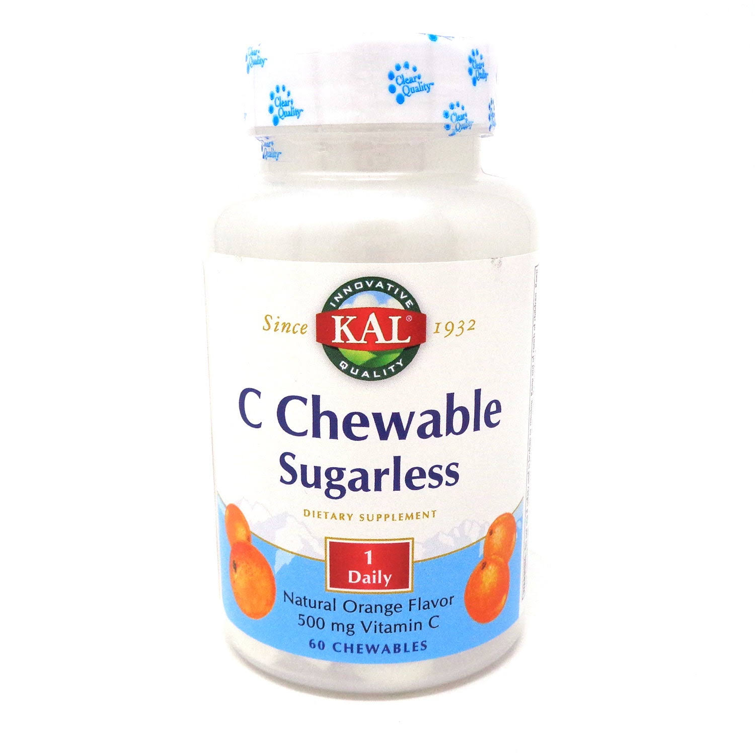 KAL Sugarless Chewable Vitamin C Tablets - 60 Chewables