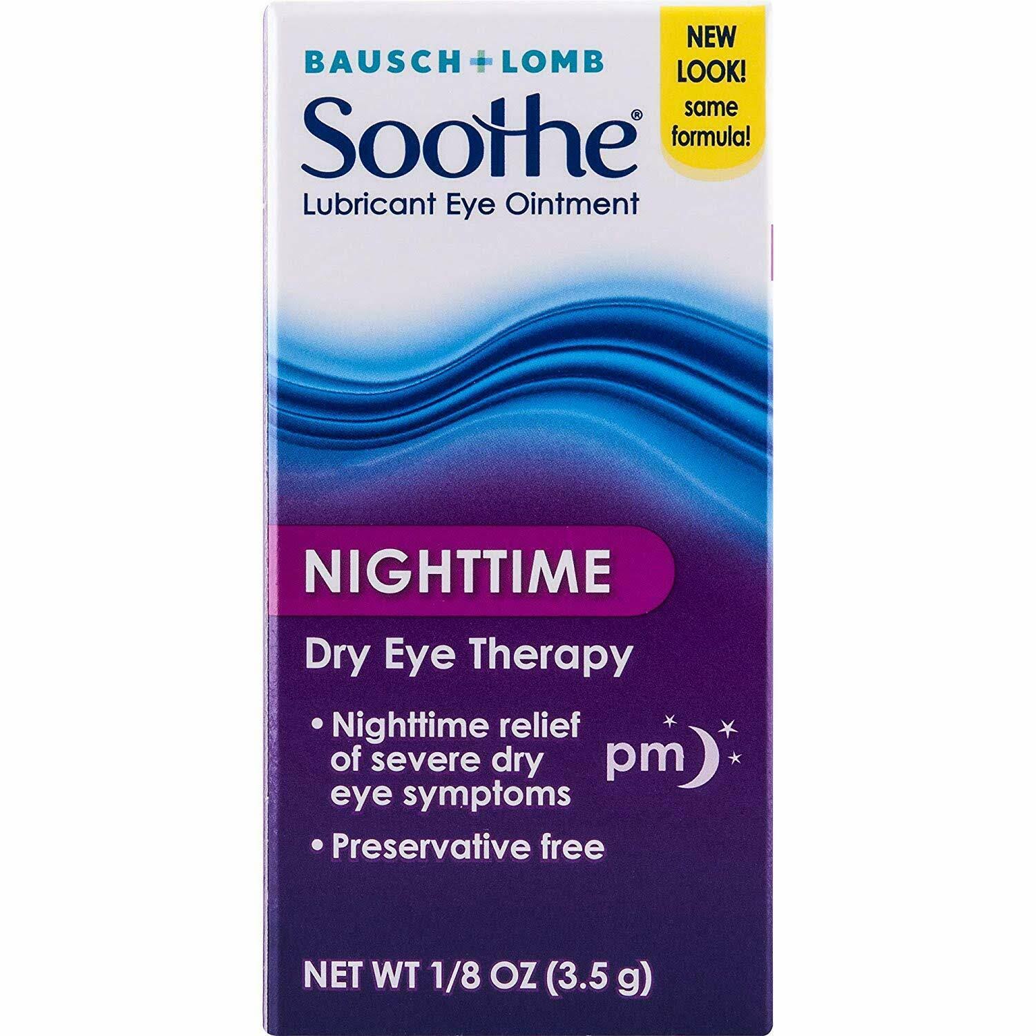 Bausch + Lomb Soothe Lubricant Eye Ointment - Night Time, 1/8oz