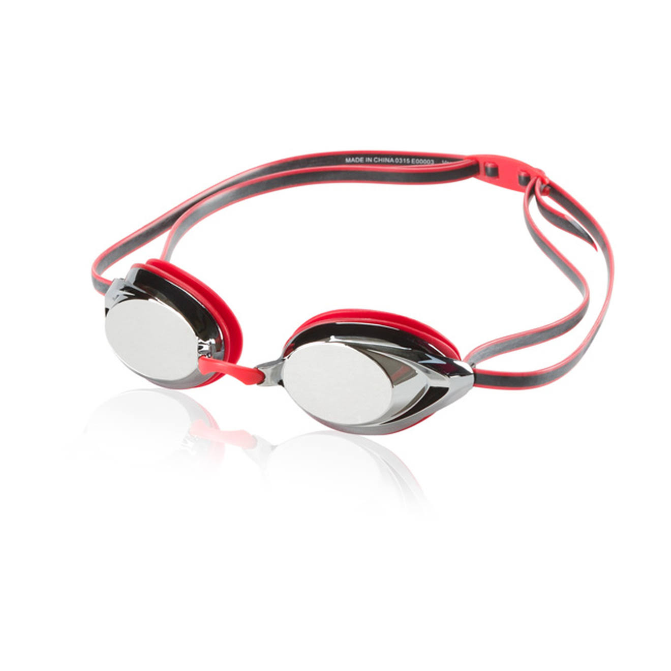 Speedo Vanquisher 2.0 Mirrored Goggles, Red