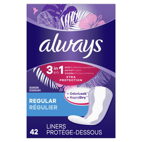 Always Daily Liners Xtra Protection 3 in 1 - Regular - 42's
