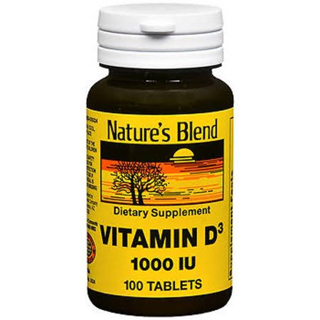 Nature's Blend Vitamin D3 Tablets, 1,000iu, 100ct 079854093100a325