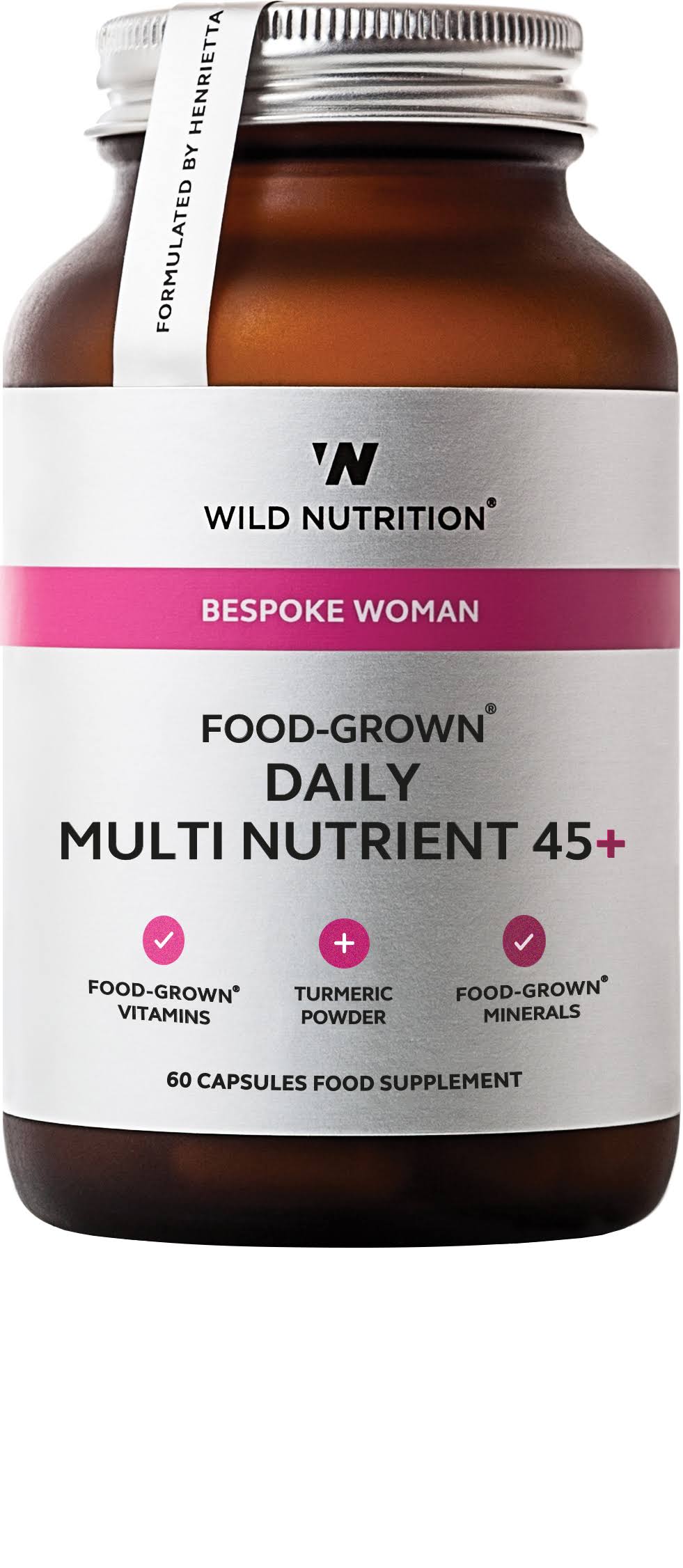 Wild Nutrition Women's Food-Grown Daily Multi Nutrient 45+ 60