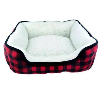 Slumber Pet Cuddler Dog Bed - Buffalo Red Plaid - One Size