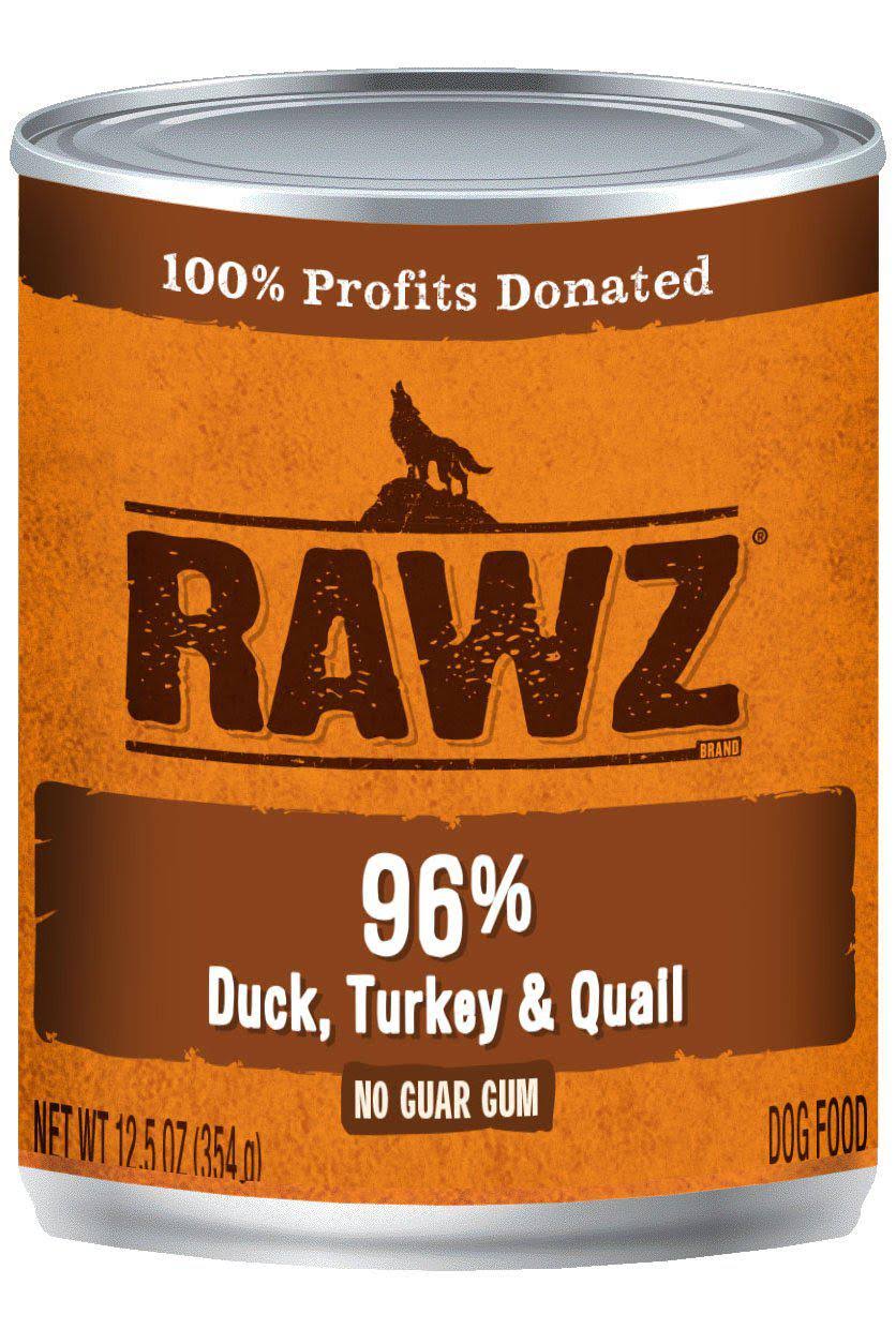 RAWZ Dog 96% Duck, Turkey & Quail, 12.5-oz
