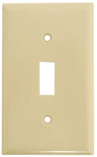Eaton Wiring Devices 2134V Standard-Size Wallplate, 1-Gang, Thermoset, Ivory 25 Pack