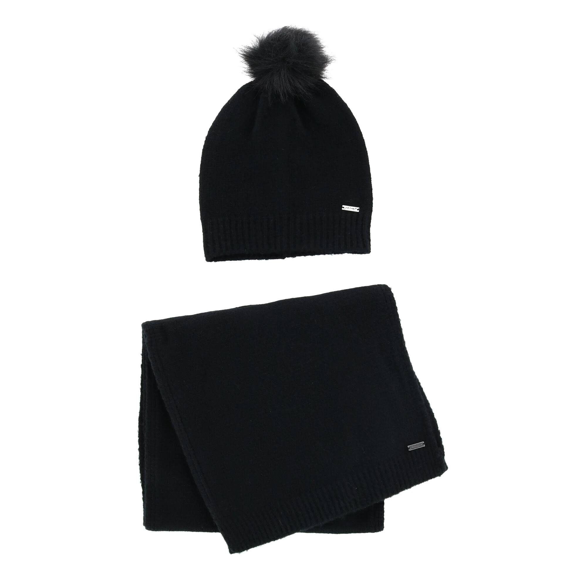 Jack & Missy Luxe Hat and Scarf Set - Black