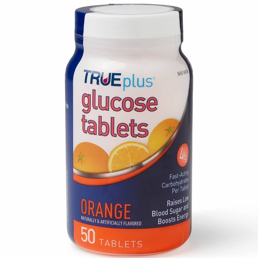 Trueplus Glucose, 4 g, Tablets, Orange - 50 tablets