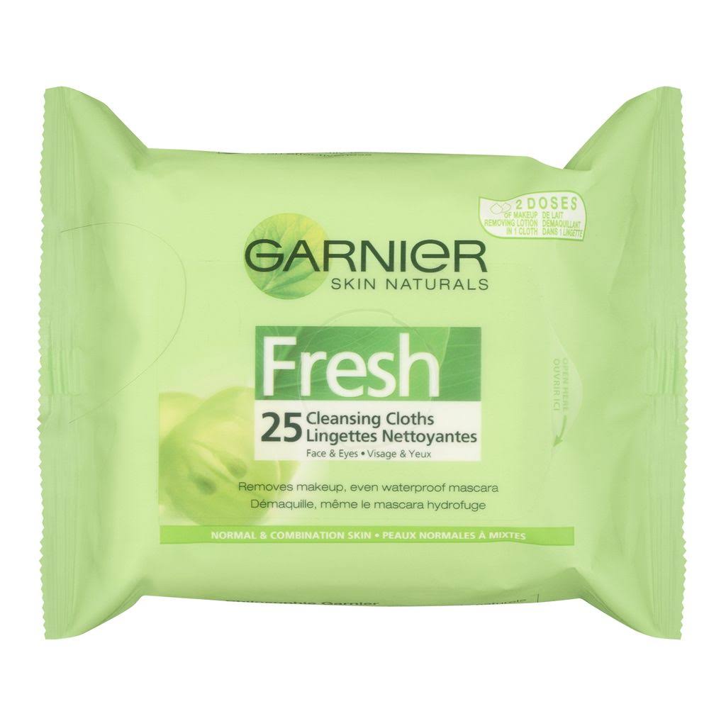 Garnier Fresh Cleansing Cloths - Face & Eyes, 25ct