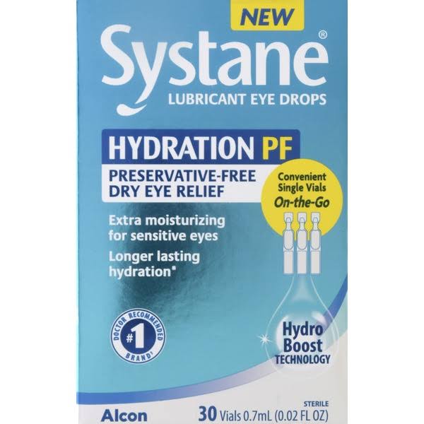 Systane Hydration Preservative Free Lubricating Eye Drops Vials 30 Ct