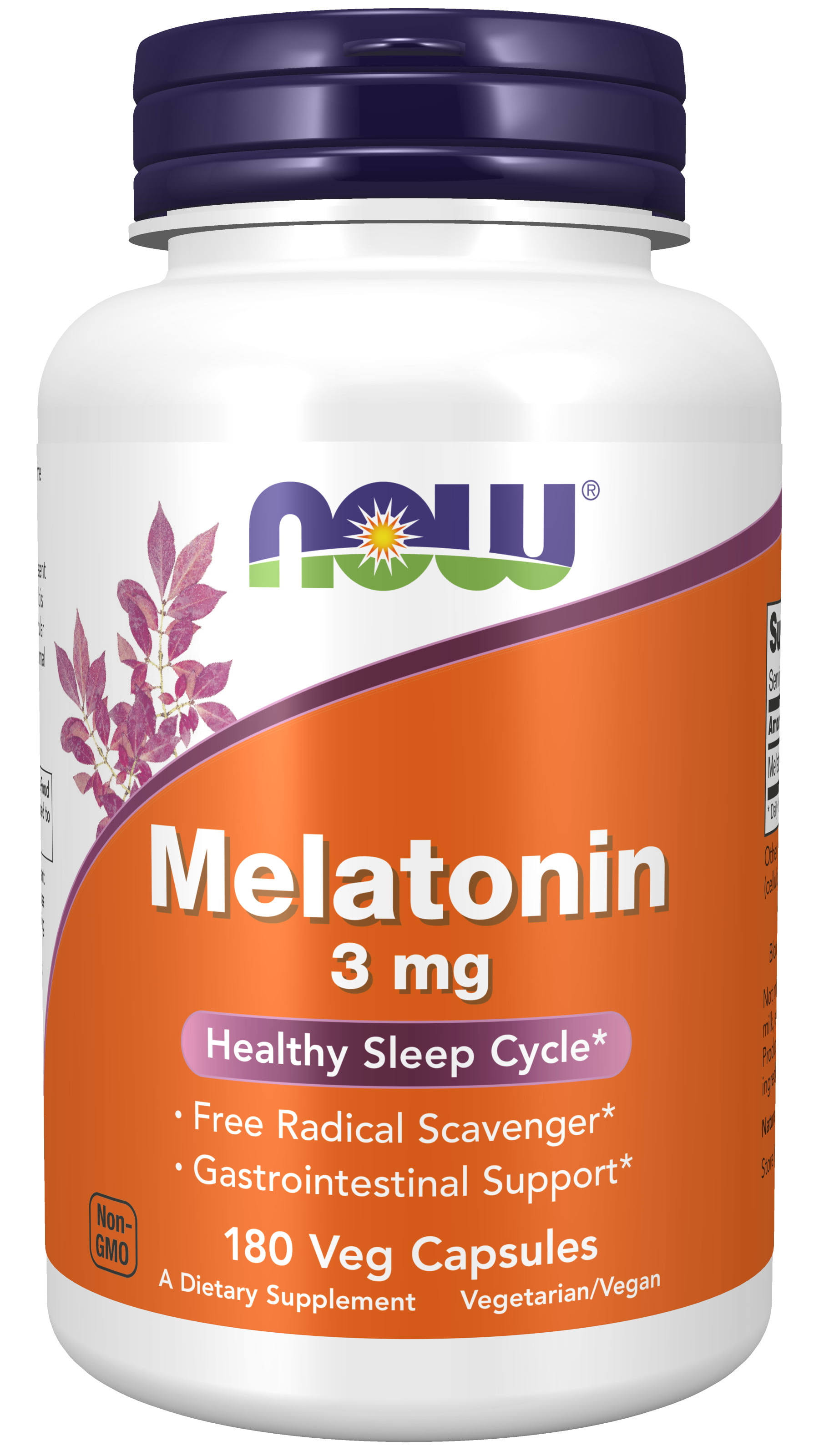 Now Foods Melatonin - 3mg, 180 Capsules