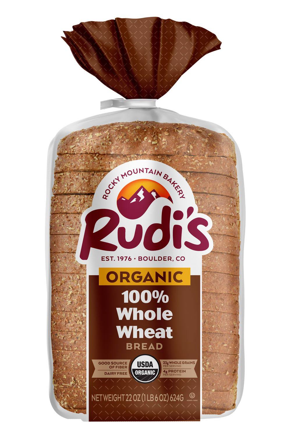 Rudi's Organic Bakery Bread - Whole Wheat, 22oz