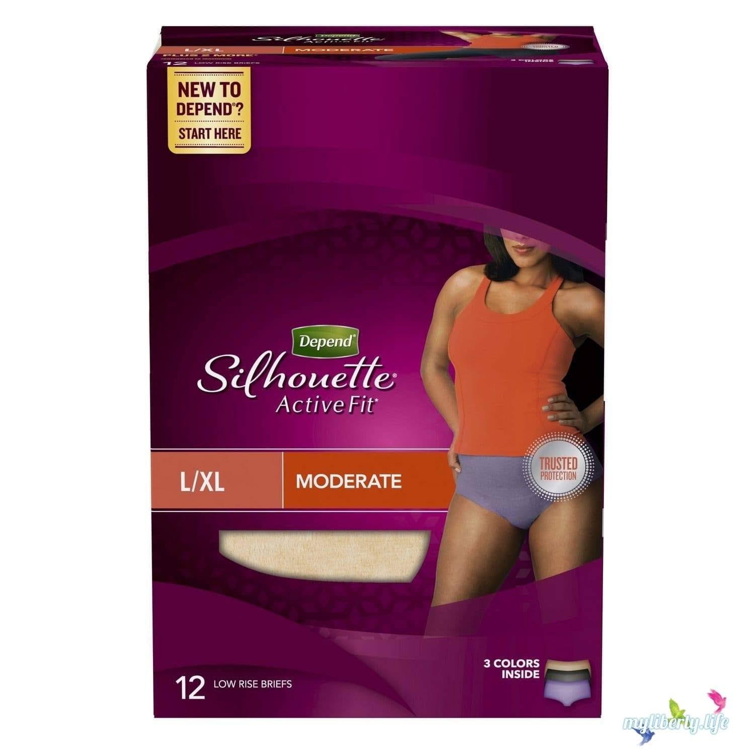 Depend Silhouette Active Fit Incontinence Underwear - Large/X-Large, 12ct