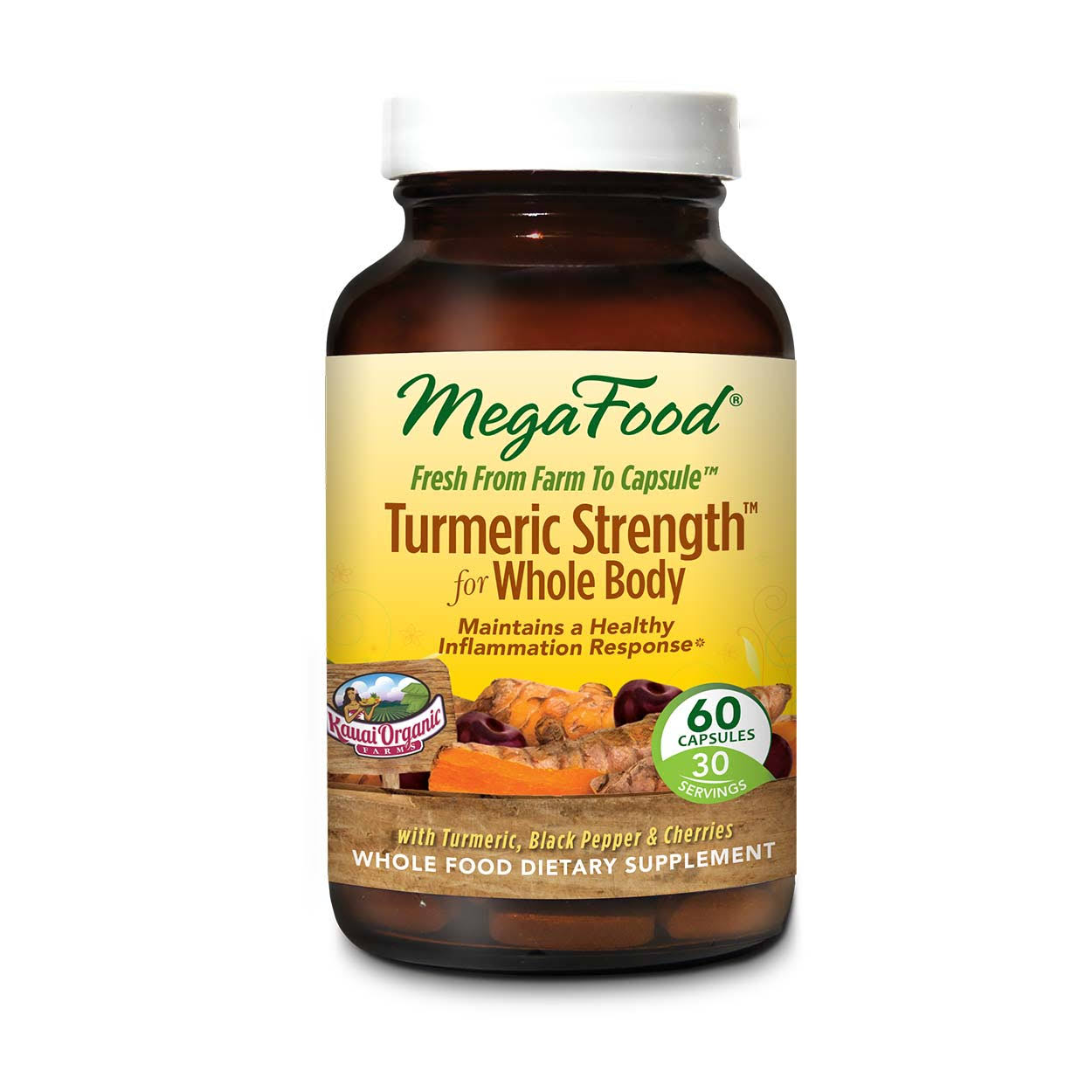 MegaFood Turmeric Strength for Whole Body Dietary Supplement - 60 Tablets