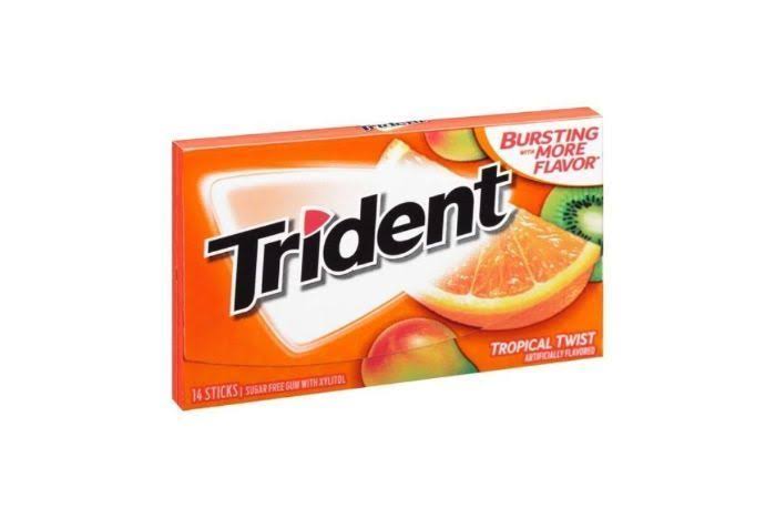 Trident Sugar Free Gum - Tropical Twist